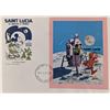 Image 1 : St. Lucia 1980 Goofy on the Moon 10th Anniversary Moonwalk First Day Cover