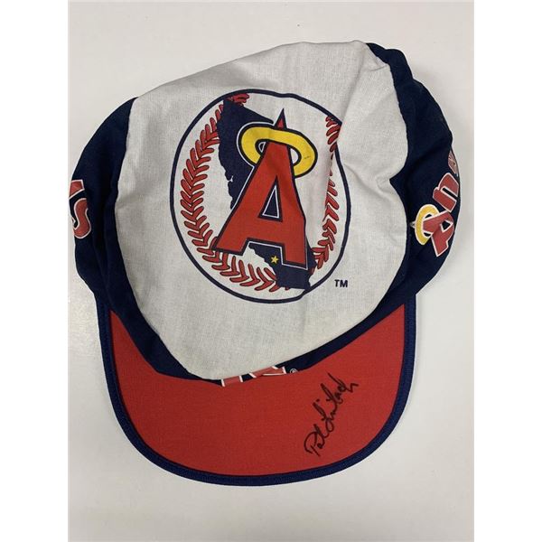 MLB Star Pat Listach signed Angels hat JSA