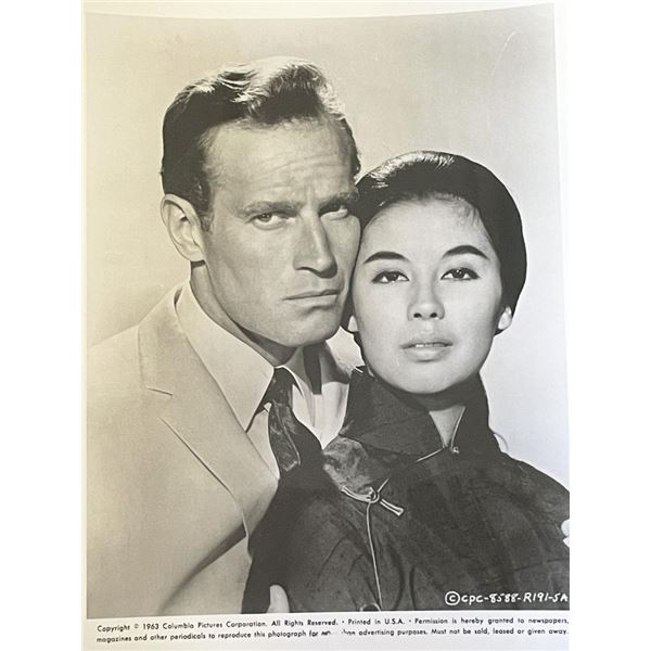 Charlton Heston and France Nuyen unsigned photo