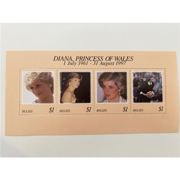 Belize Diana Princess of Wales commemorative stamp set