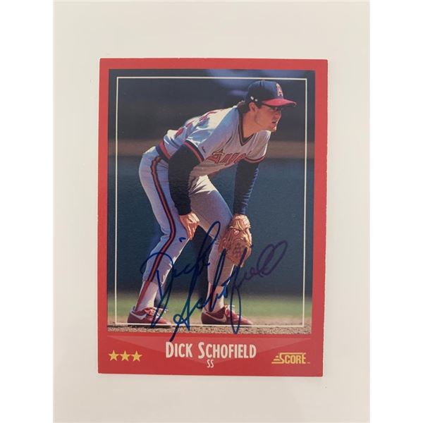 Dick Schofield signed baseball card