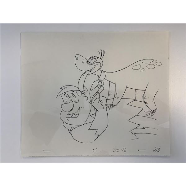 The Flintstones original hand drawn artwork for cartoon