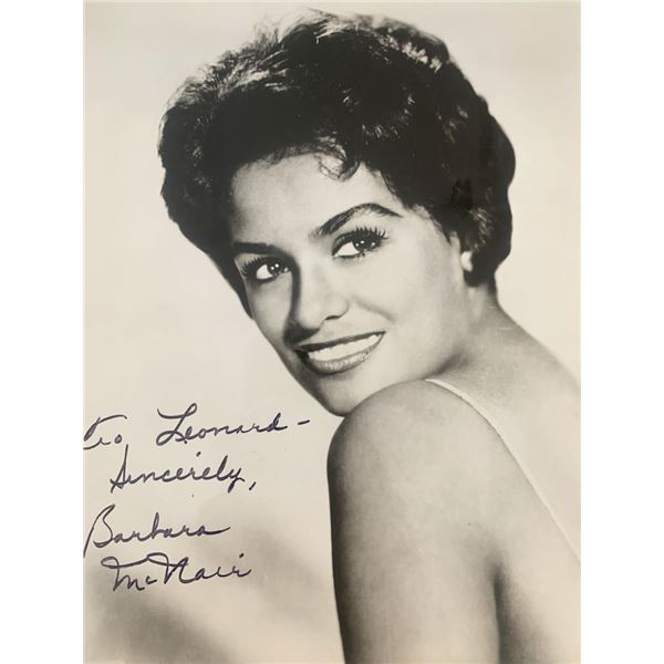 Musician Barbara McNair signed photo
