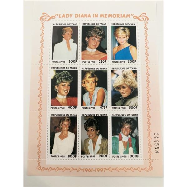 Republique Du Tchad Princess Diana commemorative stamp