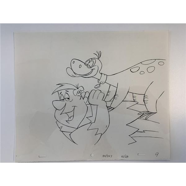 The Flintstones original hand drawn artwork for cartoon