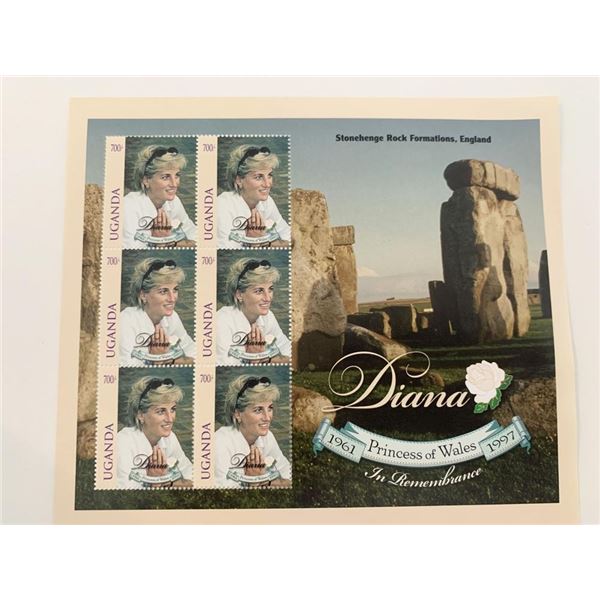 Uganda Diana Princess of Wales commemorative stamp set