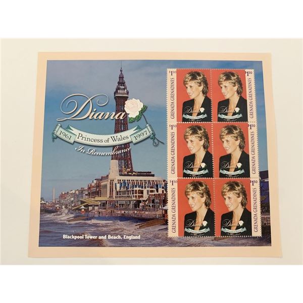 Grenada Diana Princess of Wales commemorative stamp set