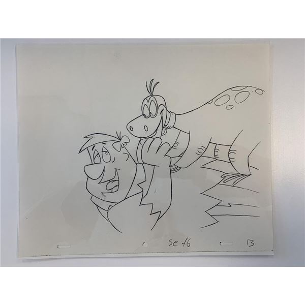 The Flintstones original hand drawn artwork for cartoon