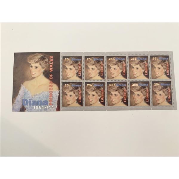 Liberia Diana Princess of Wales commemorative stamp set
