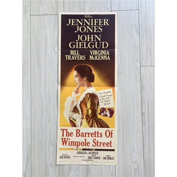 The Barretts of Wimpole Street original 1956 insert movie poster