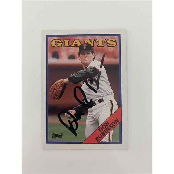 Don Robinson signed baseball card