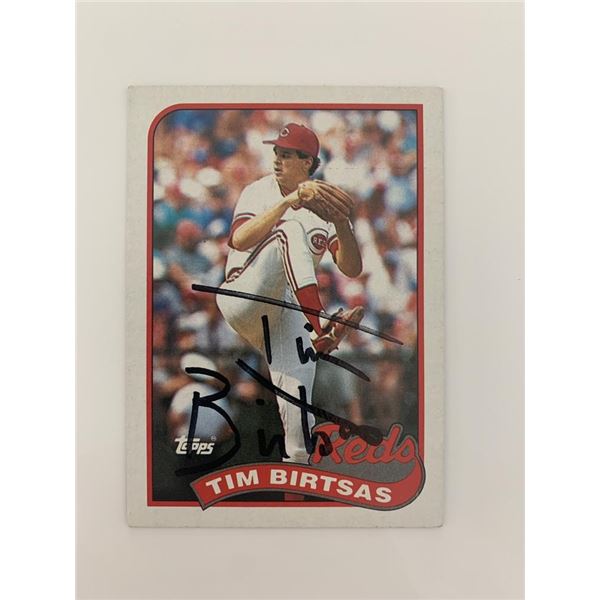 Tim Birtsas signed baseball card