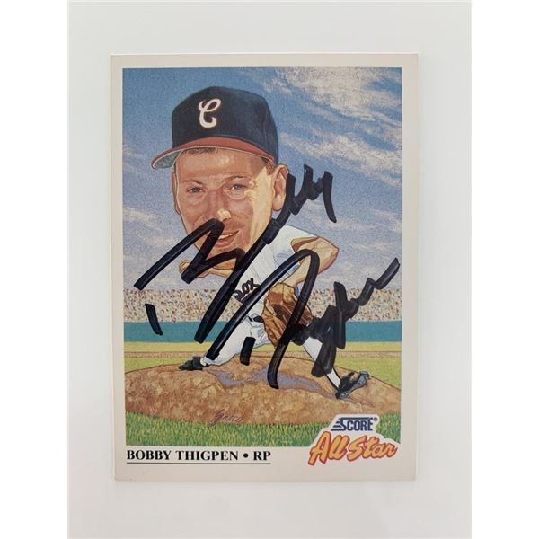 Bobby Thigpen signed baseball card