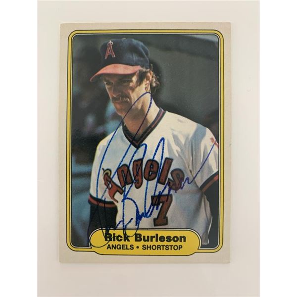 Rick Burleson signed baseball card