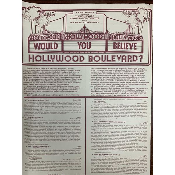 Hollywood Blvd. Walking Tour program