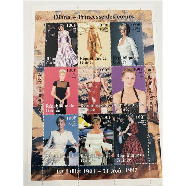 Diana Princess of Wales commemorative stamp set