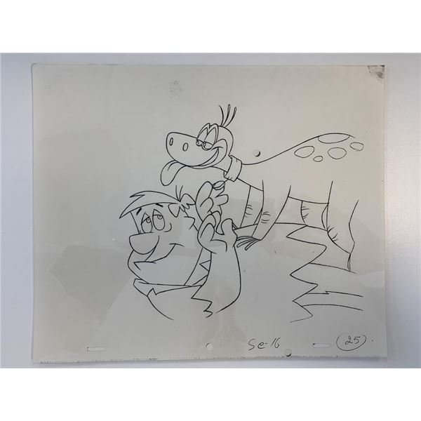 The Flintstones original hand drawn artwork for cartoon