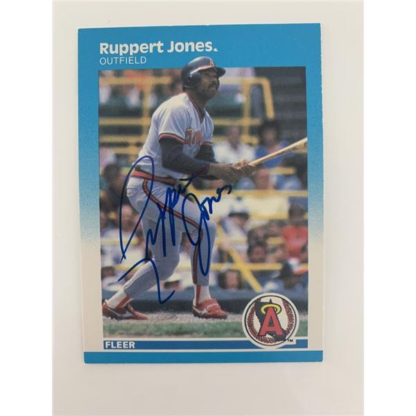 Ruppert Jones signed baseball card