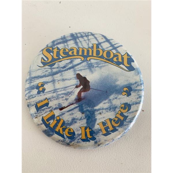 Steamboat I like it here vintage pin