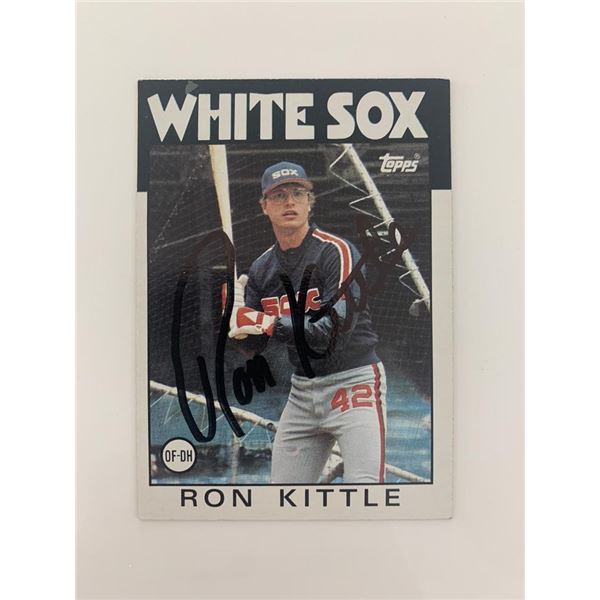 Ron Kittle signed baseball card