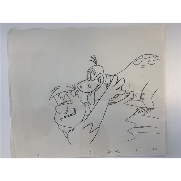 The Flintstones original hand drawn artwork for cartoon