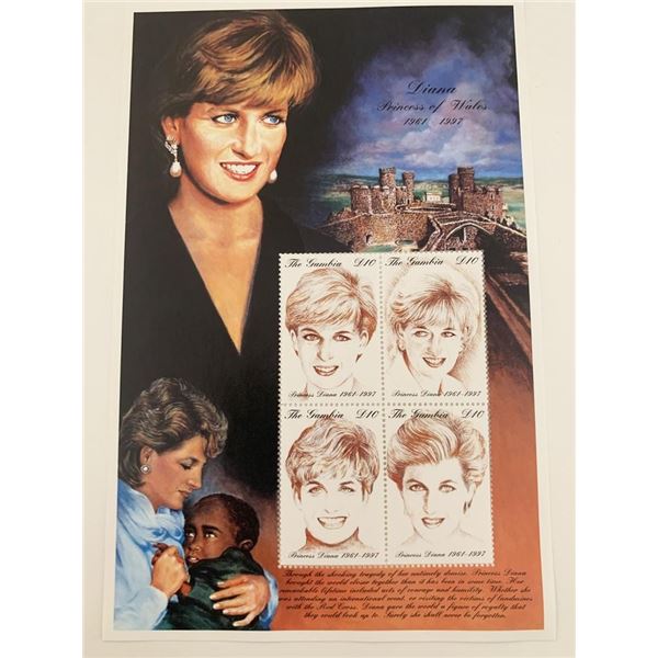 Diana Princess of Wales commemorative stamp set