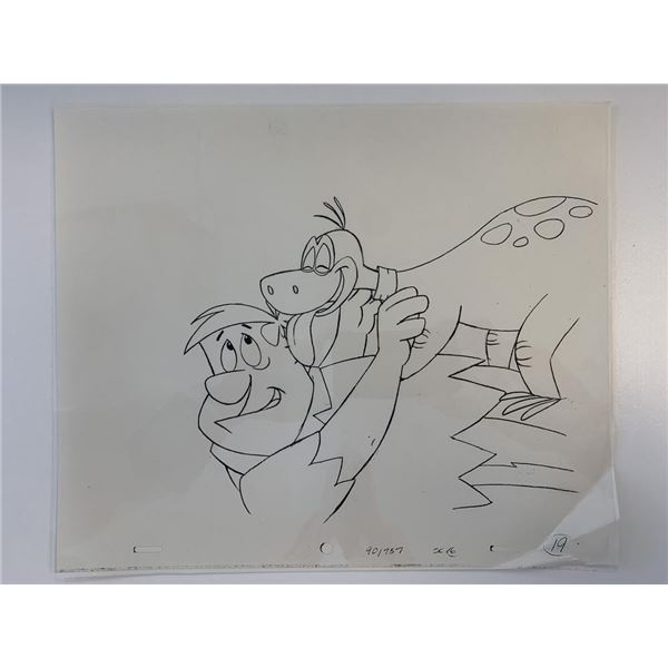 The Flintstones original hand drawn artwork for cartoon