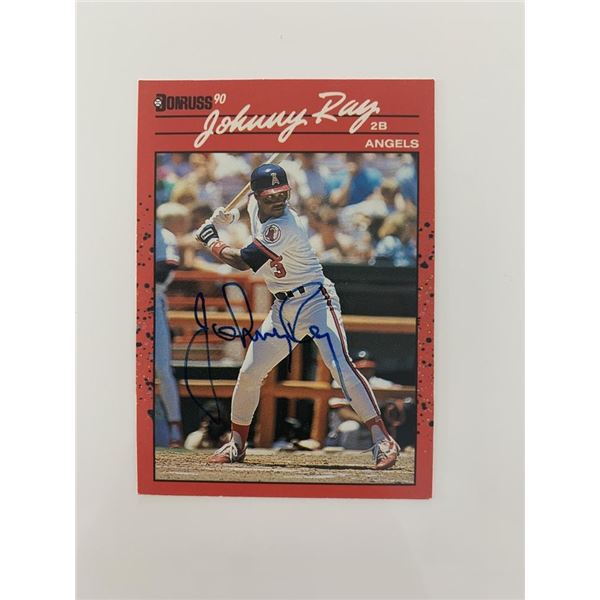 Johnny Ray signed baseball card