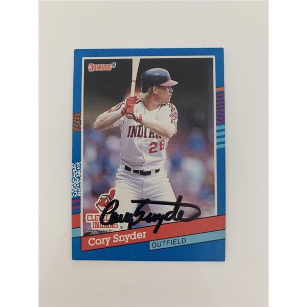 Cory Snyder signed baseball card