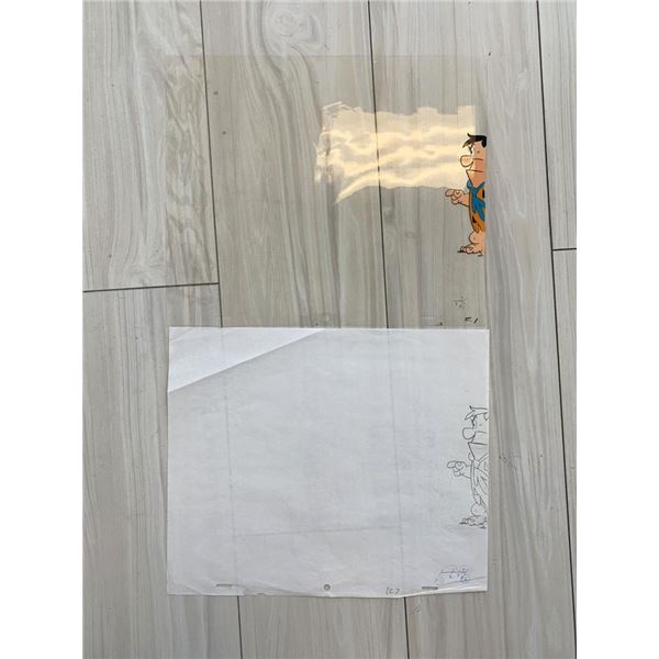 The Flintstones original artwork and cel.