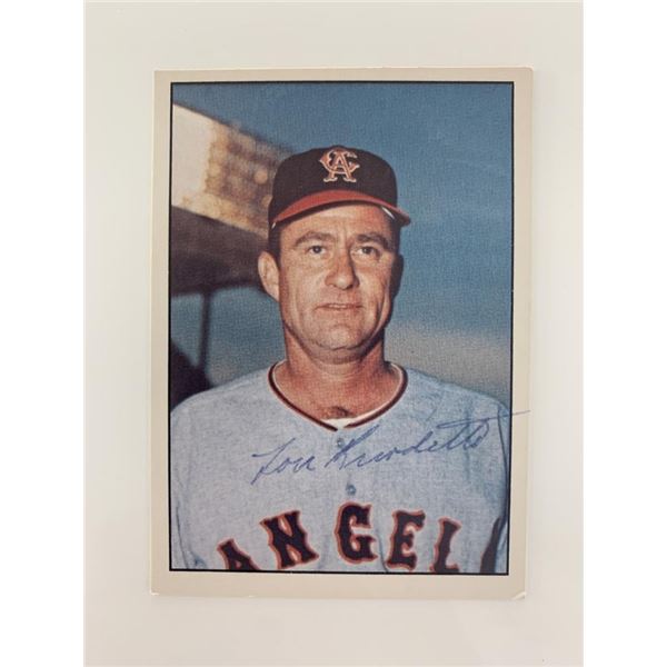 Lew Burdette signed baseball card