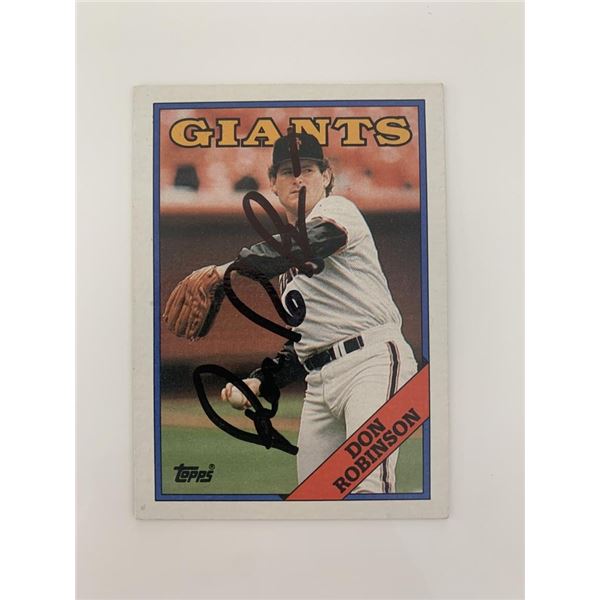 Don Robinson signed baseball card