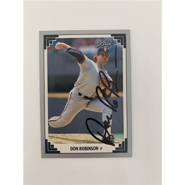 Don Robinson signed baseball card
