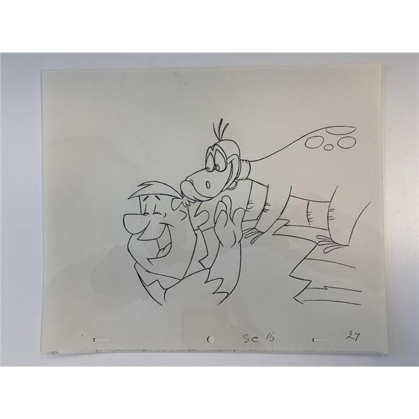 The Flintstones original hand drawn artwork for cartoon