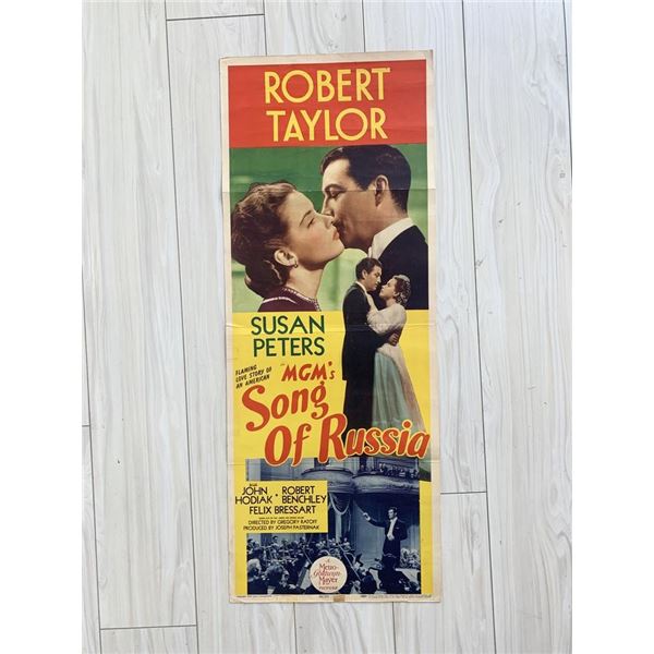 Song of Russia original 1944 vintage insert movie poster