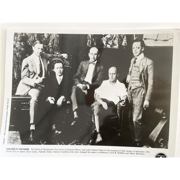 Paramount Founders unsigned photo