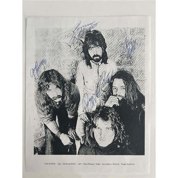 The Byrds signed photo