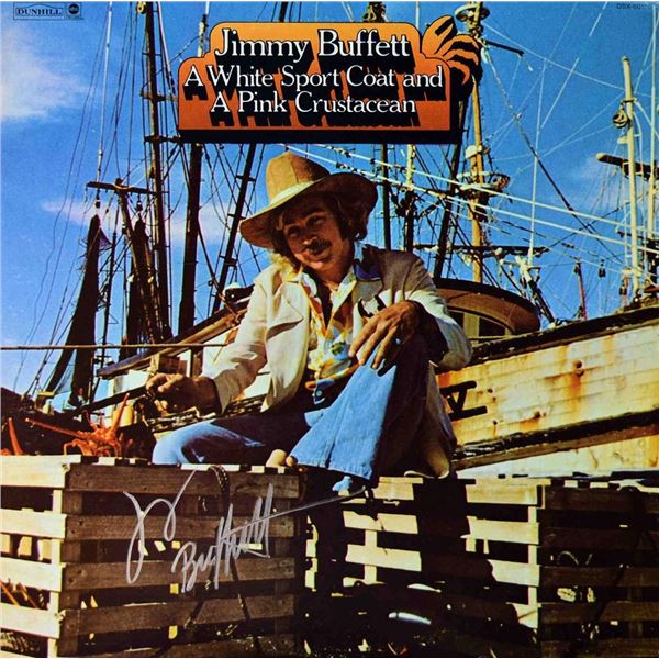 Jimmy Buffett signed A White Sport Coat and a Pink Crustacean 1973 double album