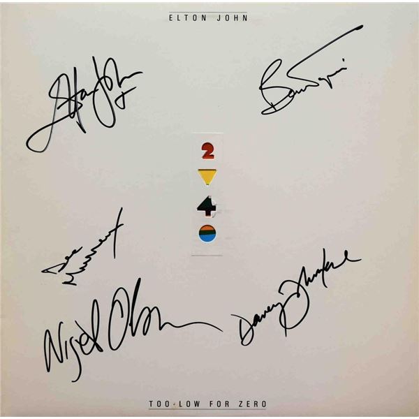 Elton John signed Too Low For Zero album