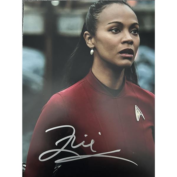 Star Trek Zoe Saldana Signed Photo