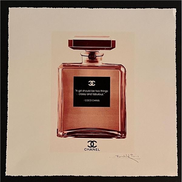 Chanel Paris Parfum Fairchild Paris Collection Deckled Edge Print.