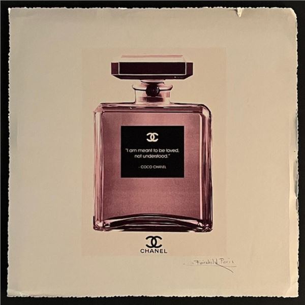 Chanel Paris Parfum Fairchild Paris Collection Deckled Edge Print with foam backing.