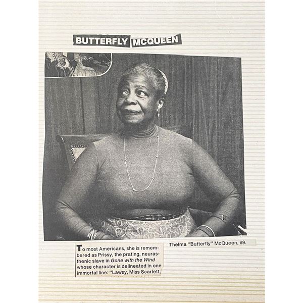 Gone With the Wind Butterfly McQueen photo cut