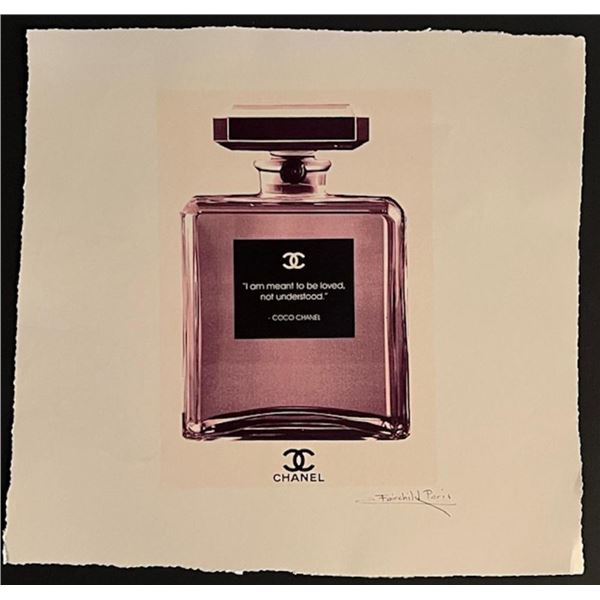 Chanel Paris Parfum Fairchild Paris Collection Deckled Edge Print.