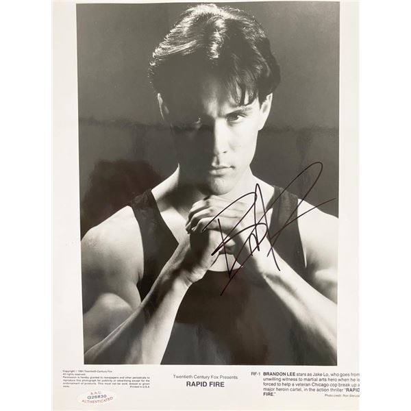 Rapid Fire Brandon Lee Signed Movie Photo - A.A.U Authenticated