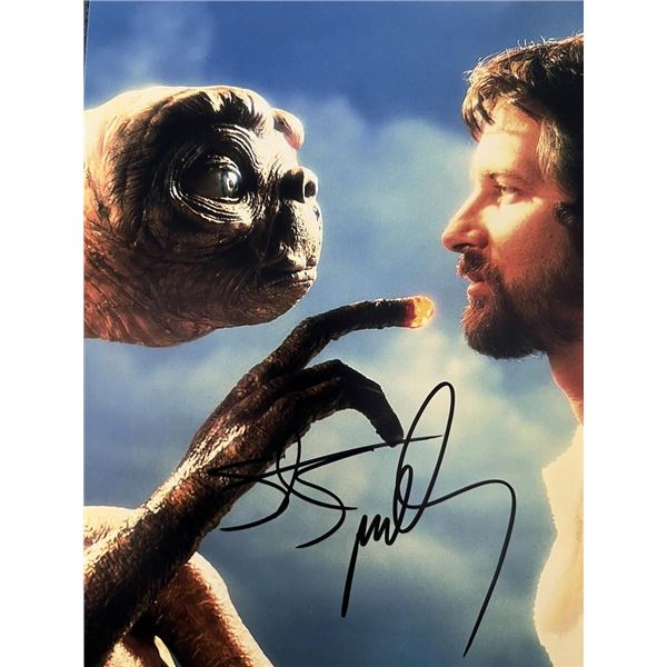 E.T. the Extra-Terrestrial Steven Spielberg signed movie photo