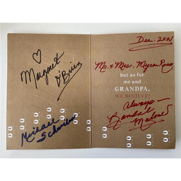 Margaret O'Brien signed holiday card