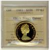 Image 1 : Gold 1983 $100 22kt ICCS PF67 Ultra Heavy Cameo.