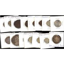 World Coinage.  Lot including various countries, Argentina, Belgium, Brazil, Columbia, Cuba, Denmark