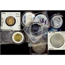 World Gold, 1886 Netherlands 10G (,900, 6,729gr) & 1928 Gold Medallion (,900 3,5gr) from Kingdom of